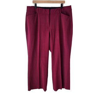 NWT Lane Bryant The Lena Moderately Curvy Fit Classic Trouser Pants Maroon 20R
